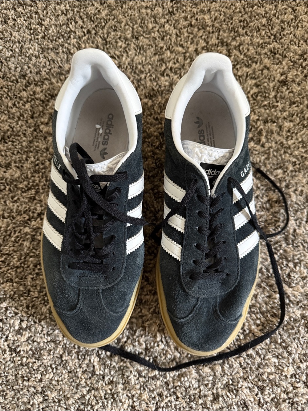 Adidas Originals Gazelle Bold Women's Shoes Sneakers Black/White Size 7.5 NIB - Picture 2 of 4